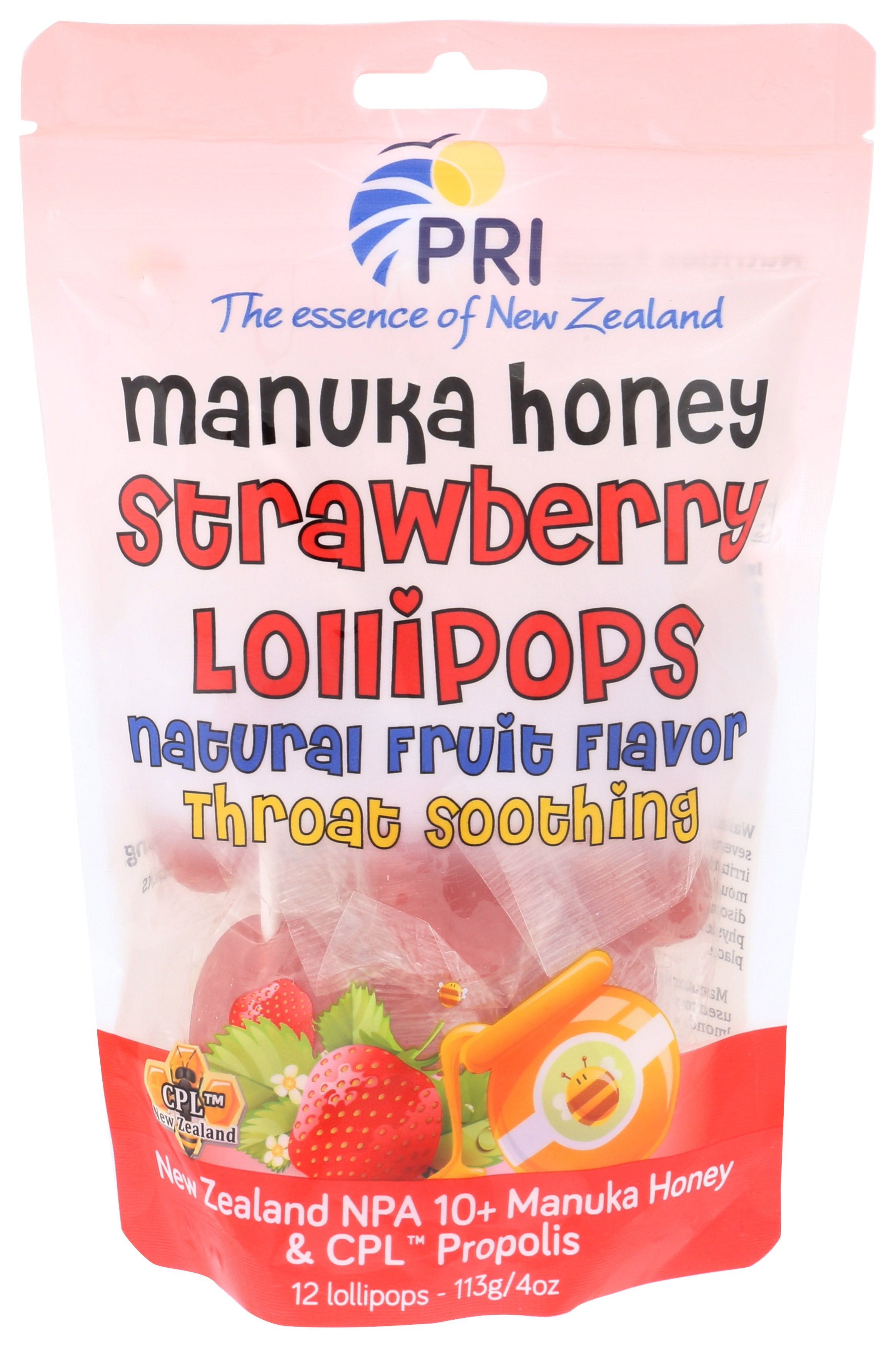 PRI LOLLIPOP MANUKA HON STRAW - Case of 6