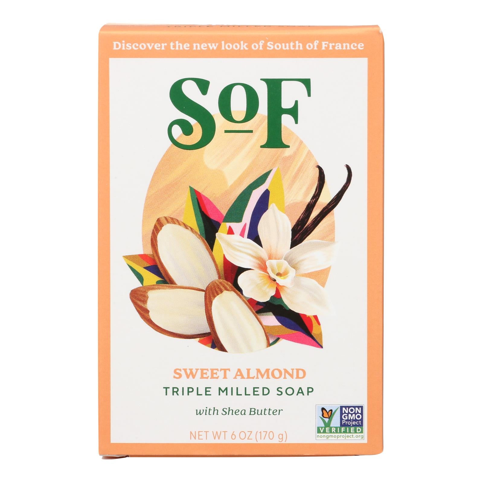 South Of France Bar Soap - Almond Gourmand - 6 Oz - 1 Each