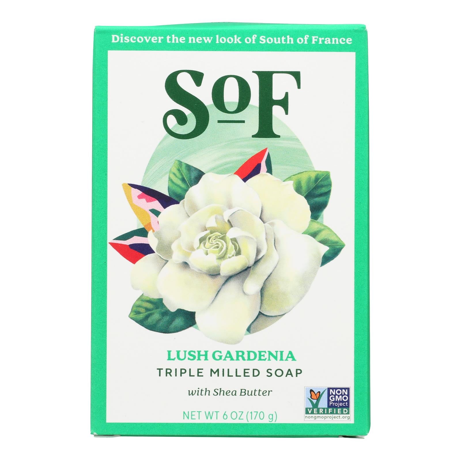 South Of France Bar Soap - Lush Gardenia - 6 Oz - 1 Each