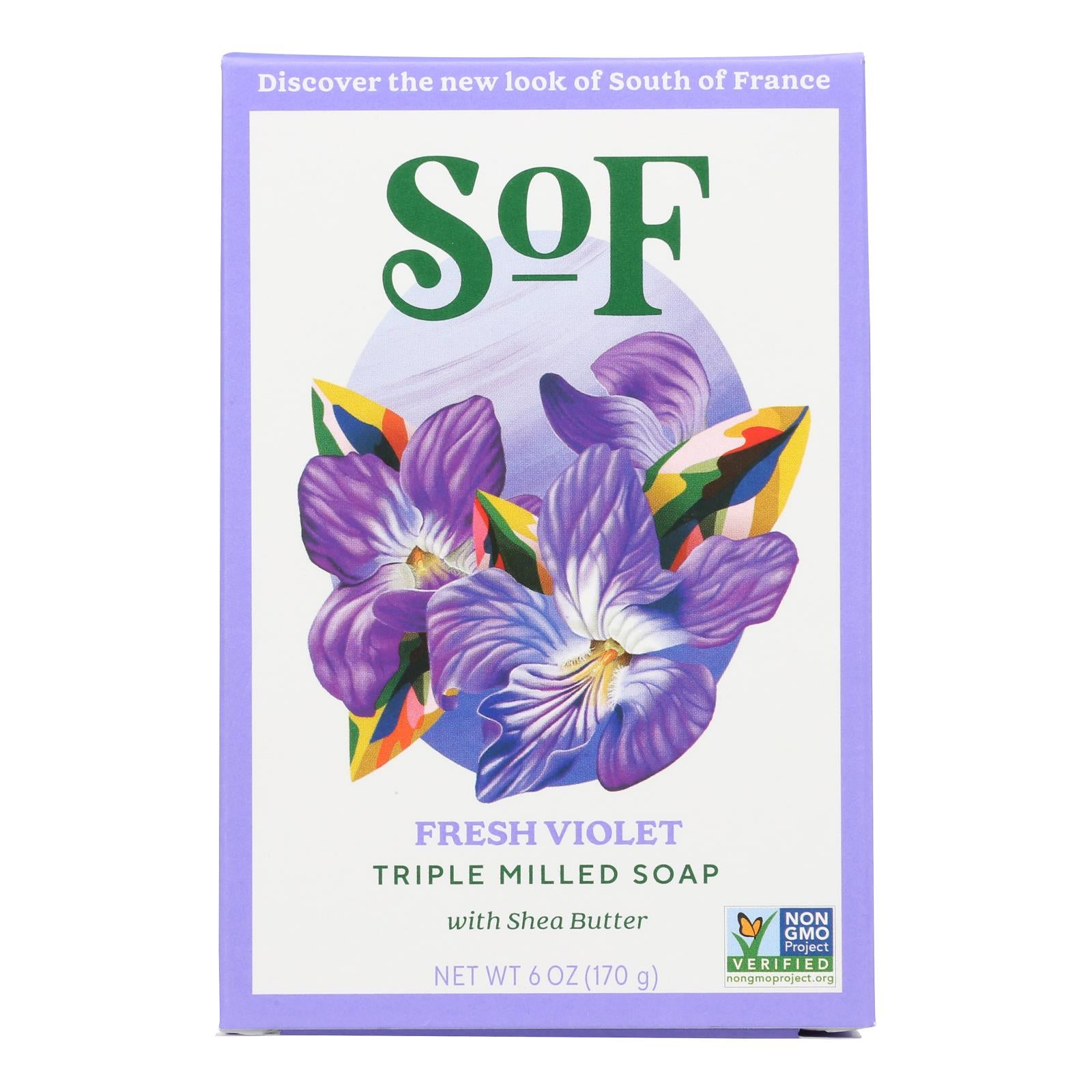 South Of France - Bar Soap Violet Bouquet - 1 Each - 6 Oz