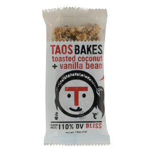 Taos Bakes - Bar Tsted Cocont Vanilla Bean - Case Of 12 - 1.8 Oz