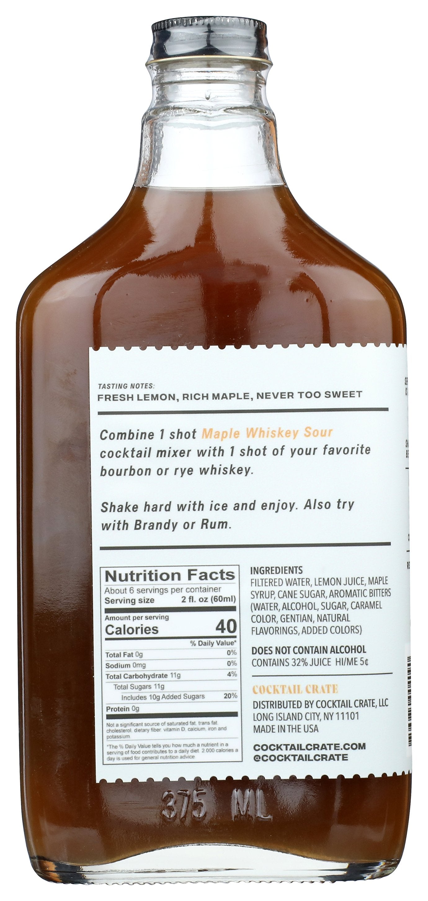 COCKTAIL CRATE MIXER MAPLWHSKY SOUR - Case of 6