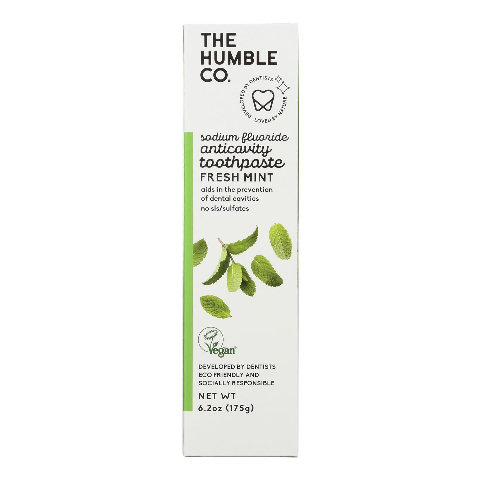 The Humble Co. - Toothpaste Fresh Mint - 1 Each-6.2 OZ