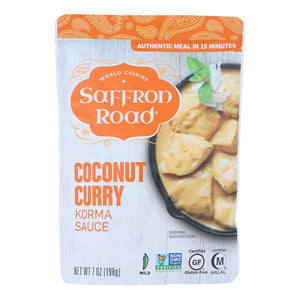 Saffron Road Korma Sauce - Coconut Curry - Case Of 8 - 7 Oz.