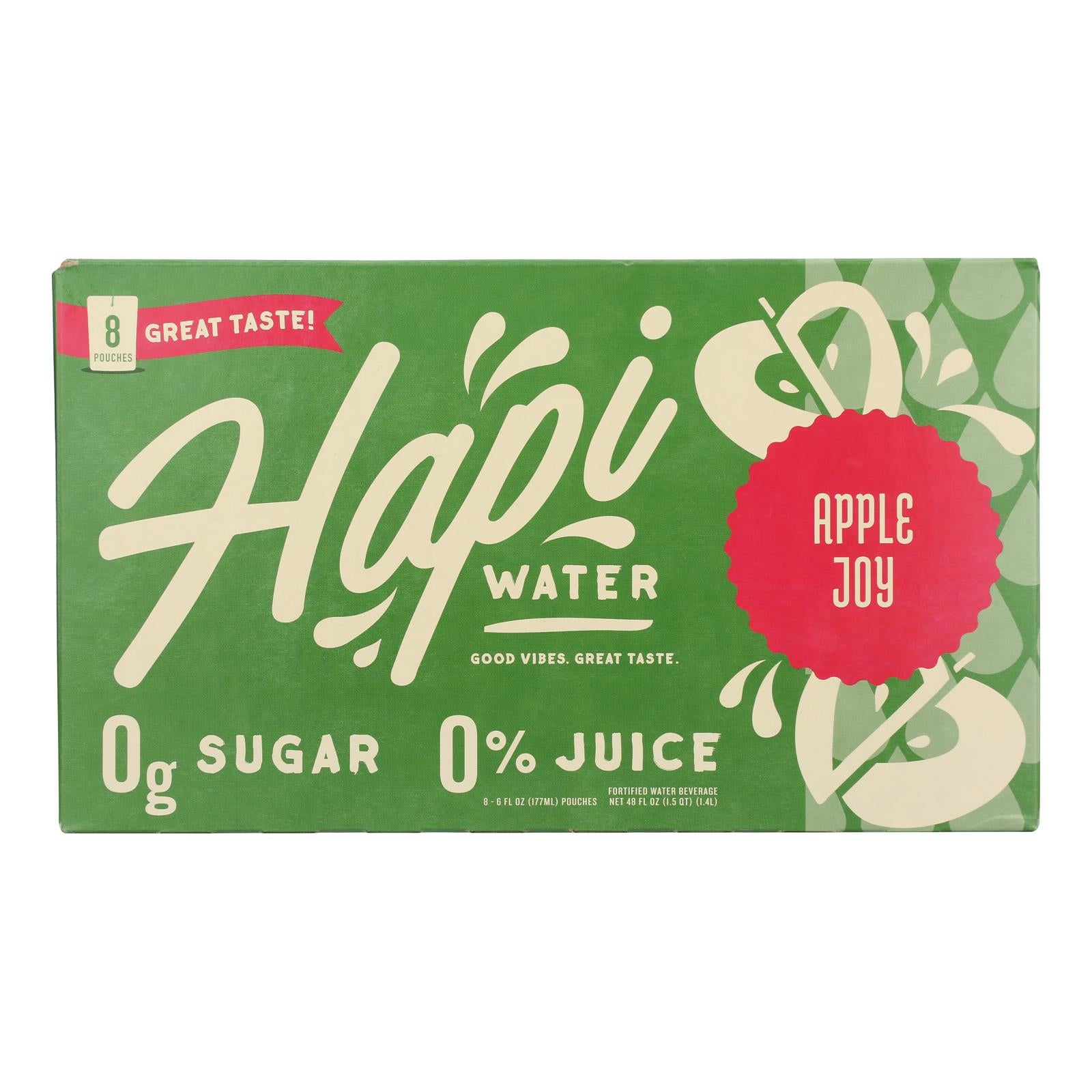 Hapi Drinks - Water Apple Joy - Case of 4-8/6 Fluid Ounces