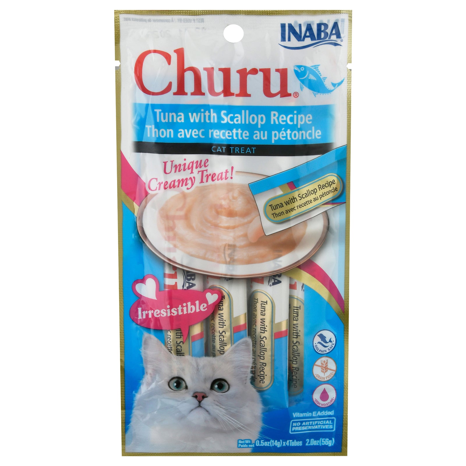 Inaba - Cat Churu Puree Tuna Scalp - Case of 8-2 ounces