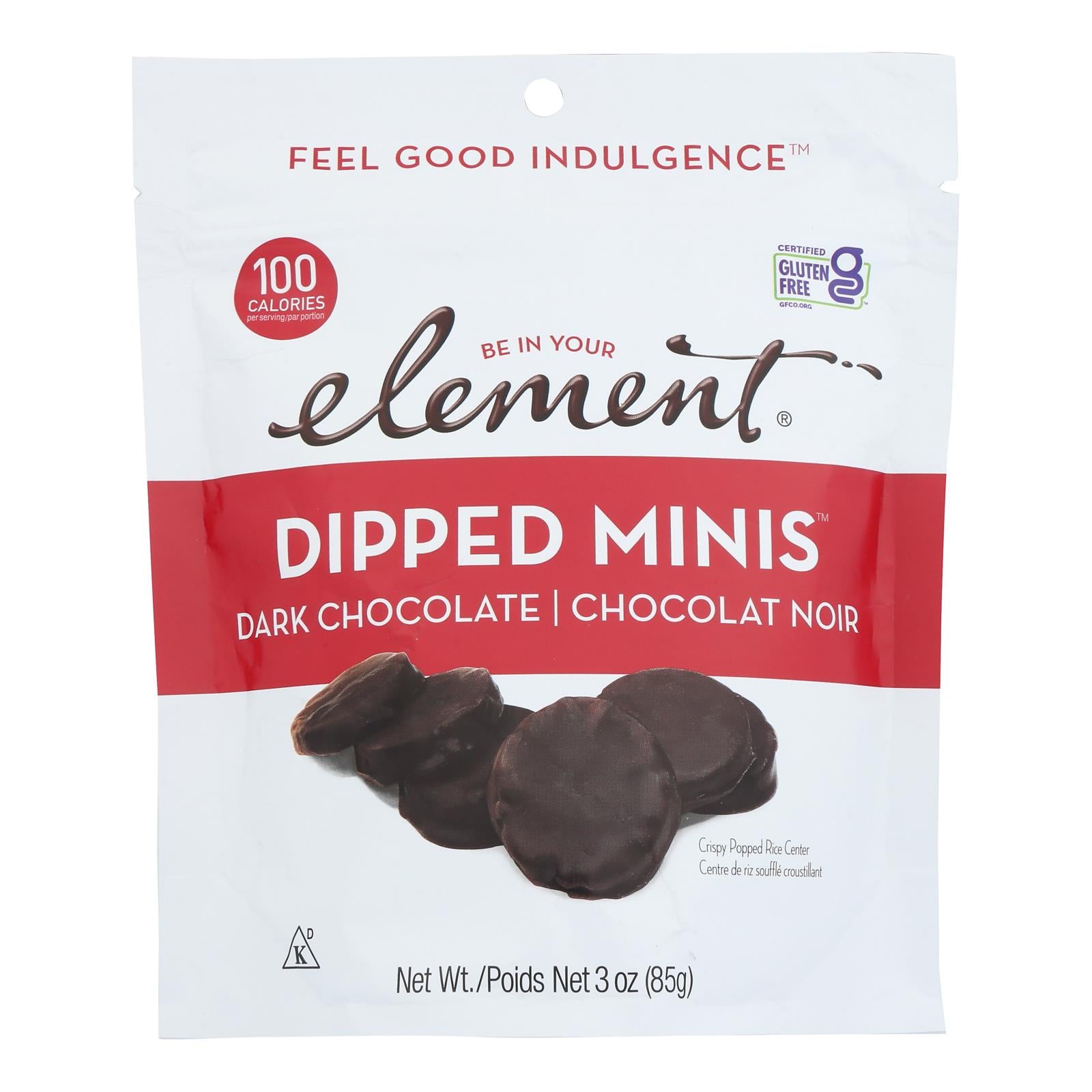 Element - Rice Cake Minis Dark Chocolate - Case of 8-3 OZ