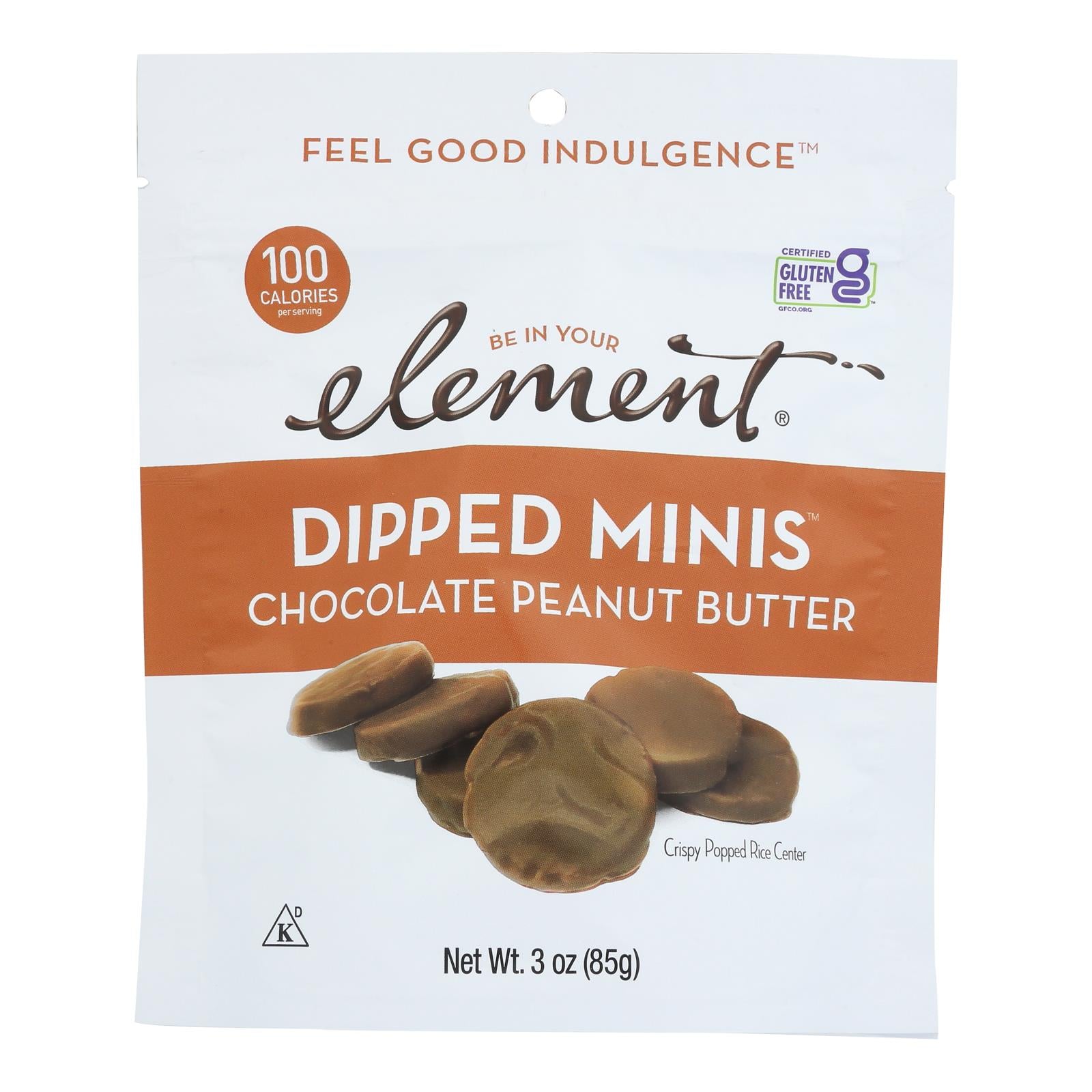 Element - Rice Cake Minis Chocolate Peanut Butter - Case Of 8-3 Oz
