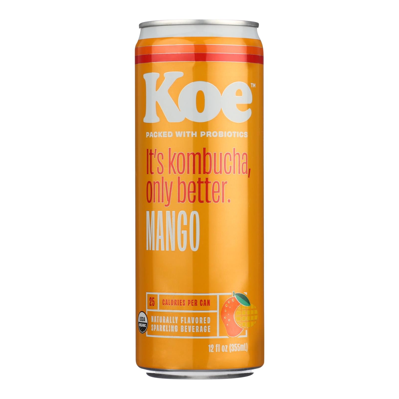 Koe Kunbucha - Kombucha Mango - Case Of 12 - 12 Fz