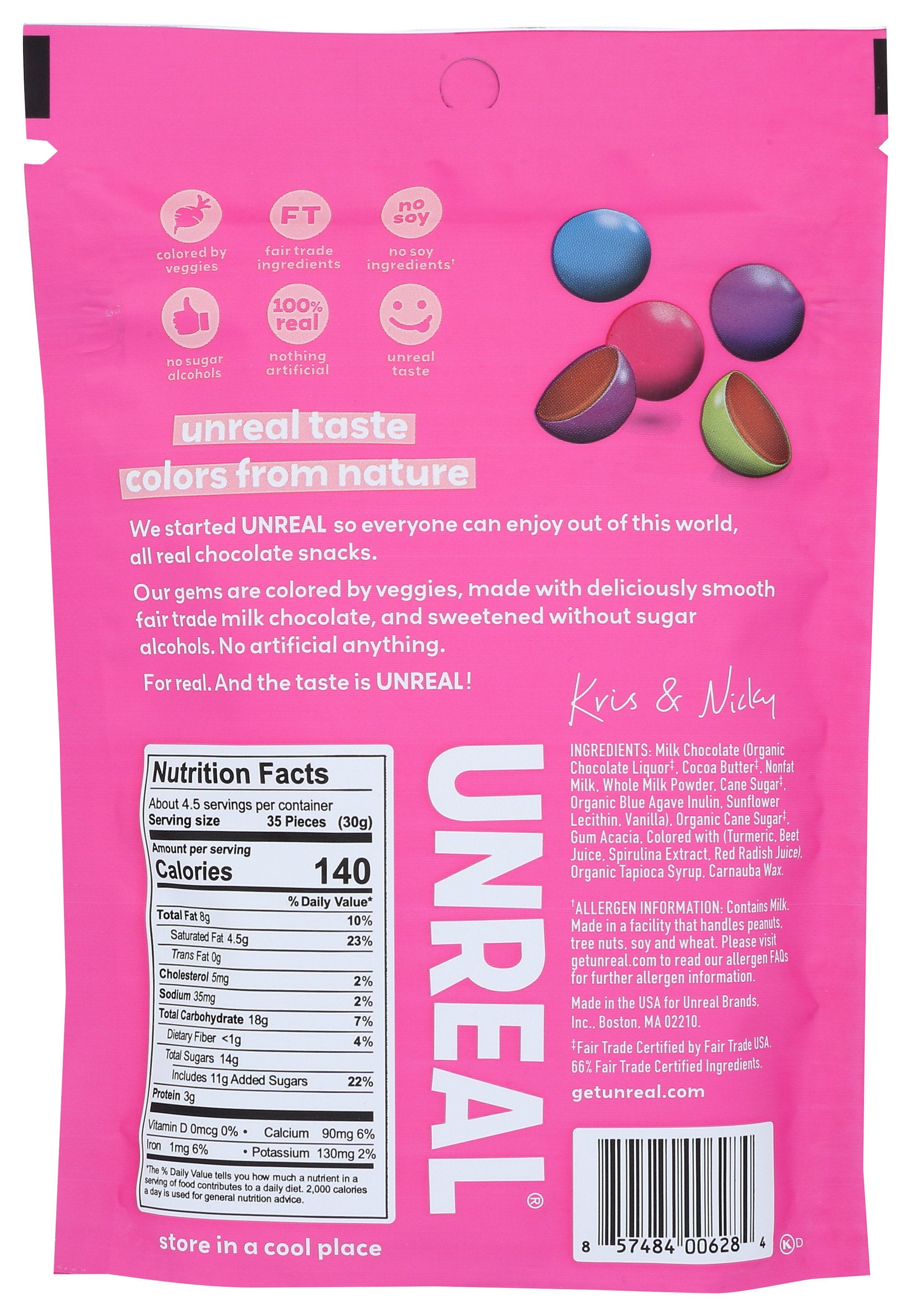 UNREAL CHOC CANDY COATED - Case of 6