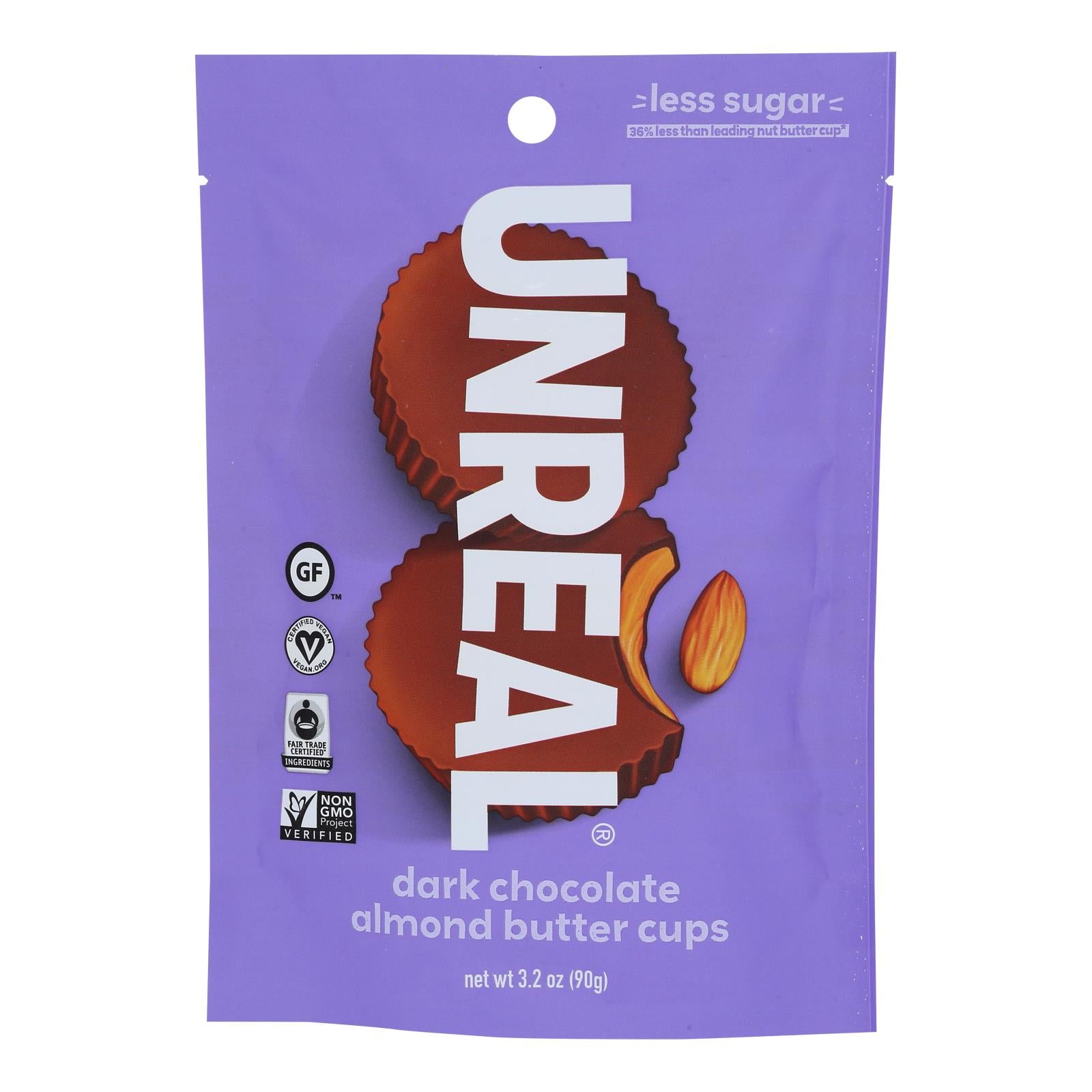 Unreal Dark Chocolate Almond Butter Cups - 6 Bags
