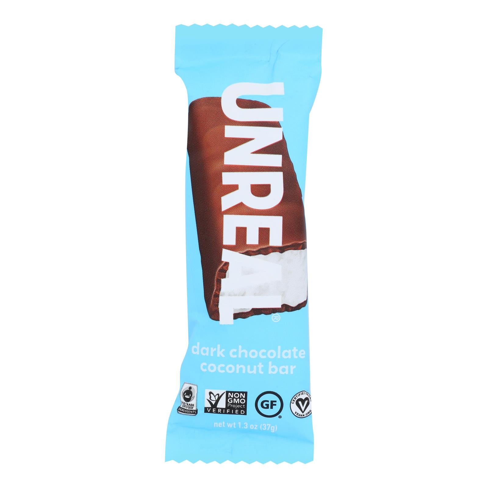 Unreal - Bar Dark Chocolate Coconut - Case of 12-1.3 OZ