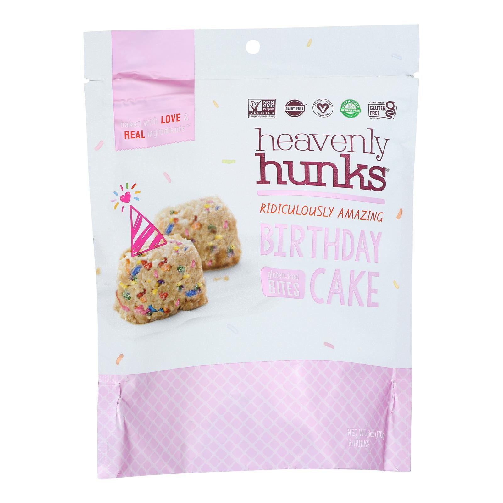 Heavenly Hunks - Cookies Gluten Free Birthday Cake - Case of 6-6 OZ