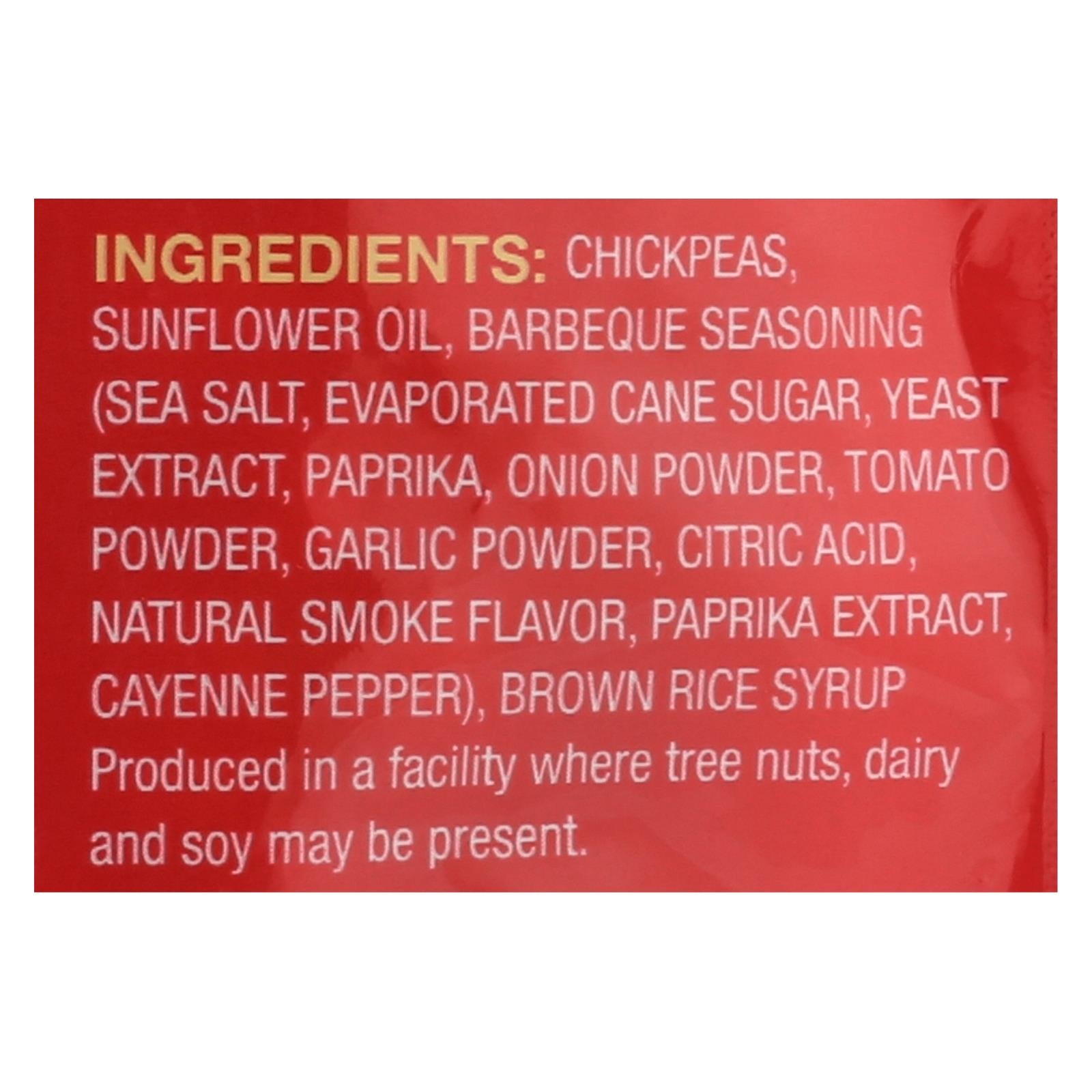 Biena Chickpea Snacks - Barbeque - Case of 8 - 5 oz.