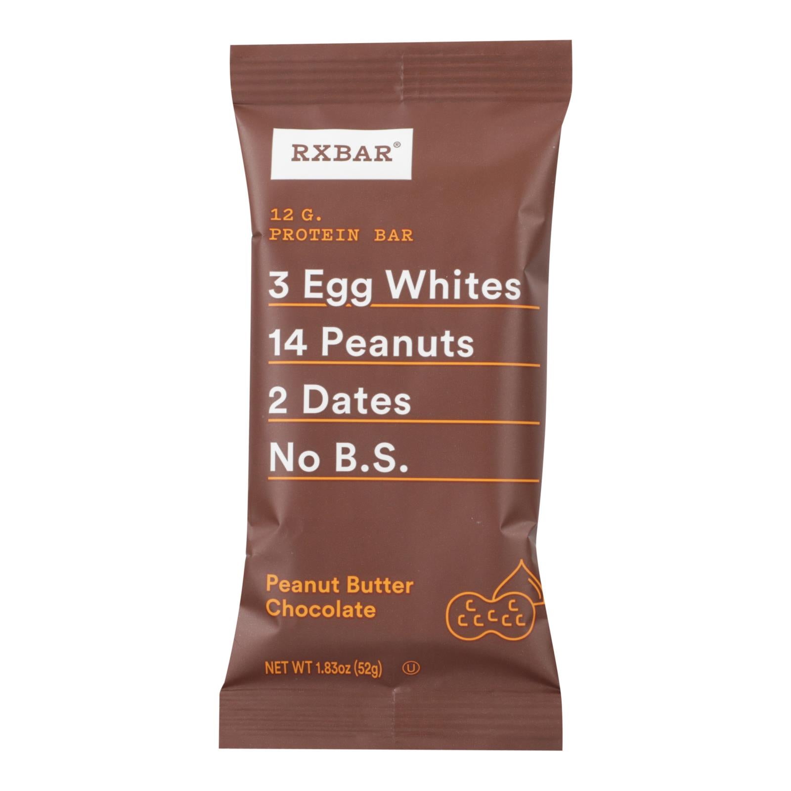 RxBar - Protein Bar - Chocolate Peanut Butter - Case of 12 - 1.83 oz.