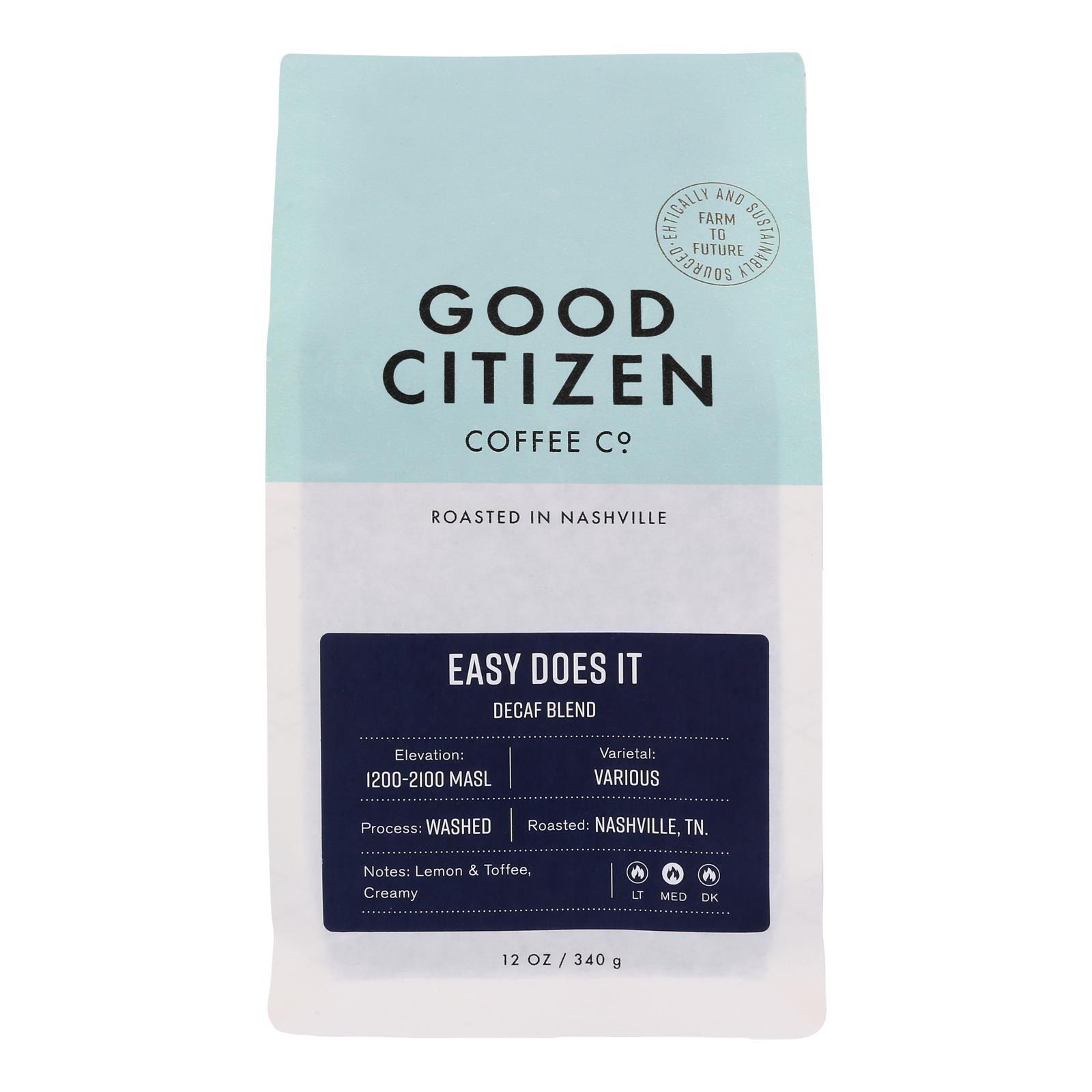 Good Citizen Coffee Co. - Coffee Medium Roasted Dcaf Easy Ds - Case of 6-12 OZ