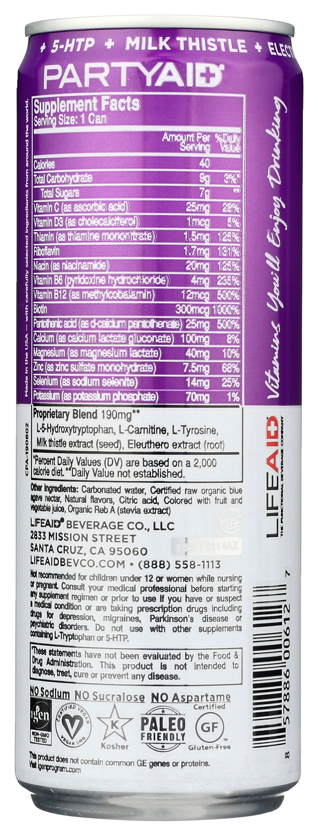 LIFEAID BEVERAGE PARTYAID WKND RCVR BERRY - Case of 12