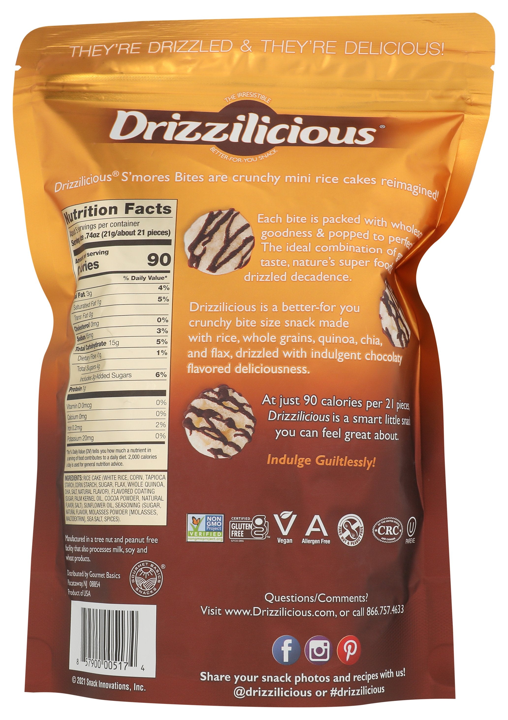 DRIZZILICIOUS RICE CRISP MINI SMORES - Case of 6