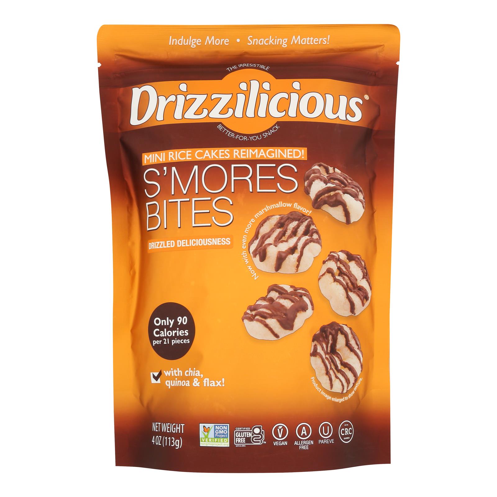 Drizzilicious - Rice Crisp Mini Smores - Case of 12-4 OZ