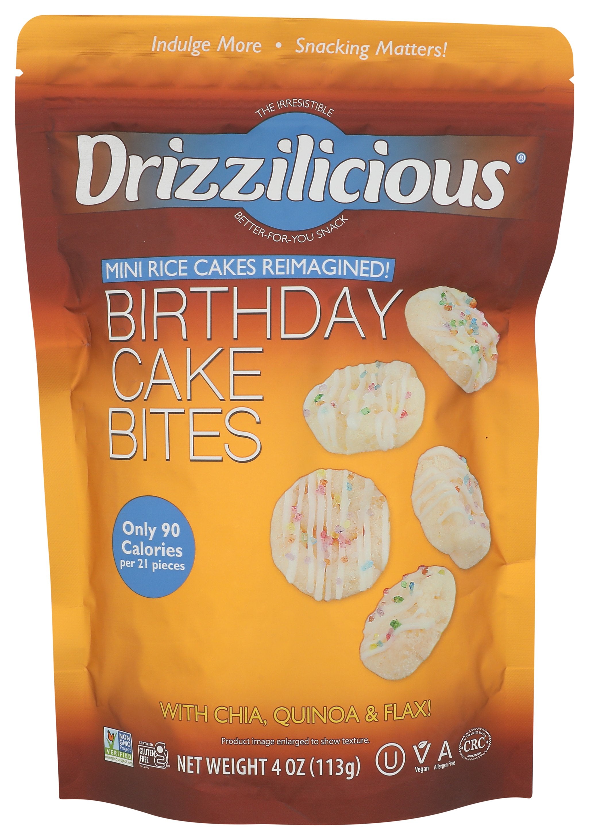 DRIZZILICIOUS RICE CRISP MINI BRTHDY CK - Case of 6