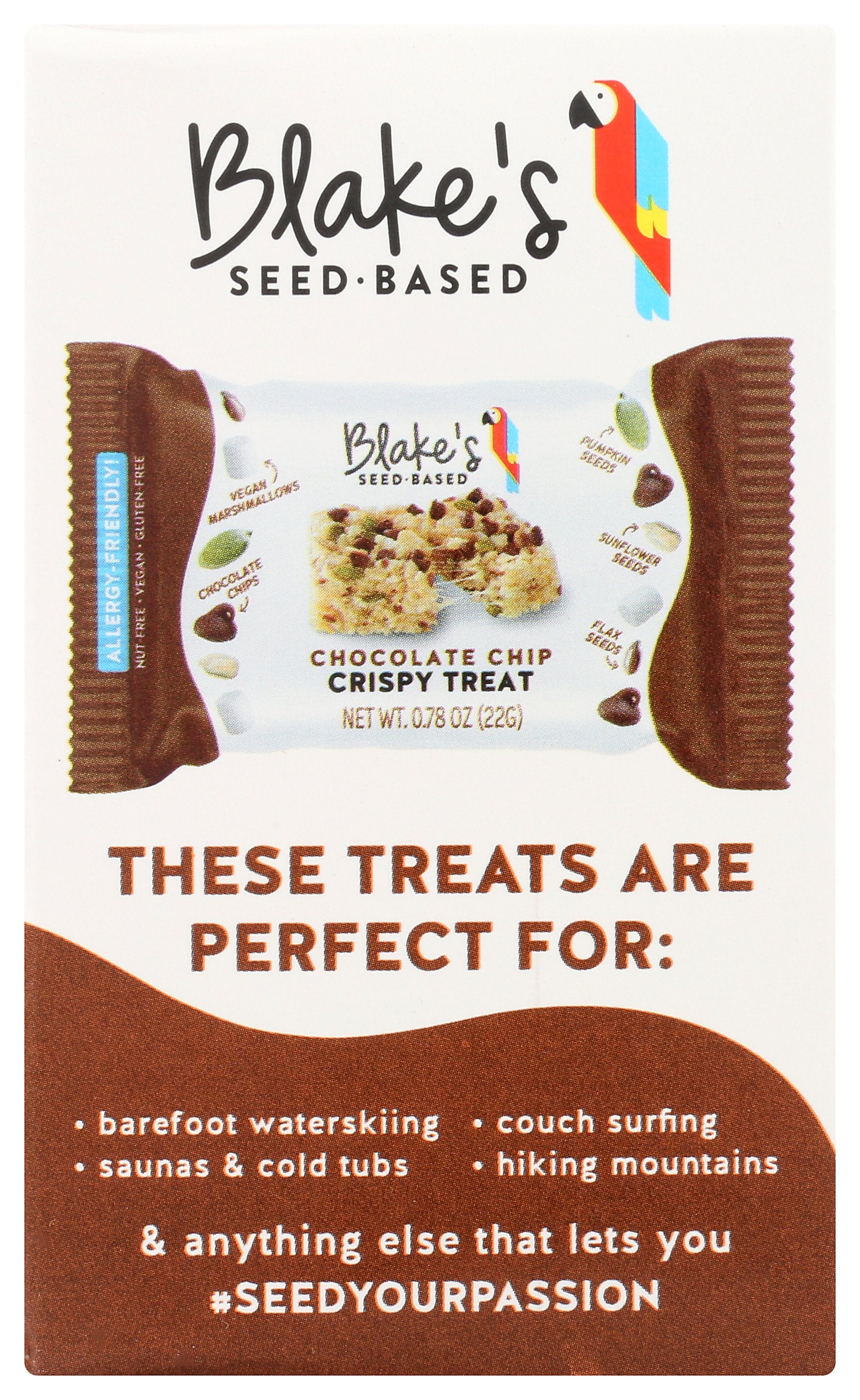BLAKES SEED BASED BAR CHOC CHIP RICE CRSPY - Case of 6