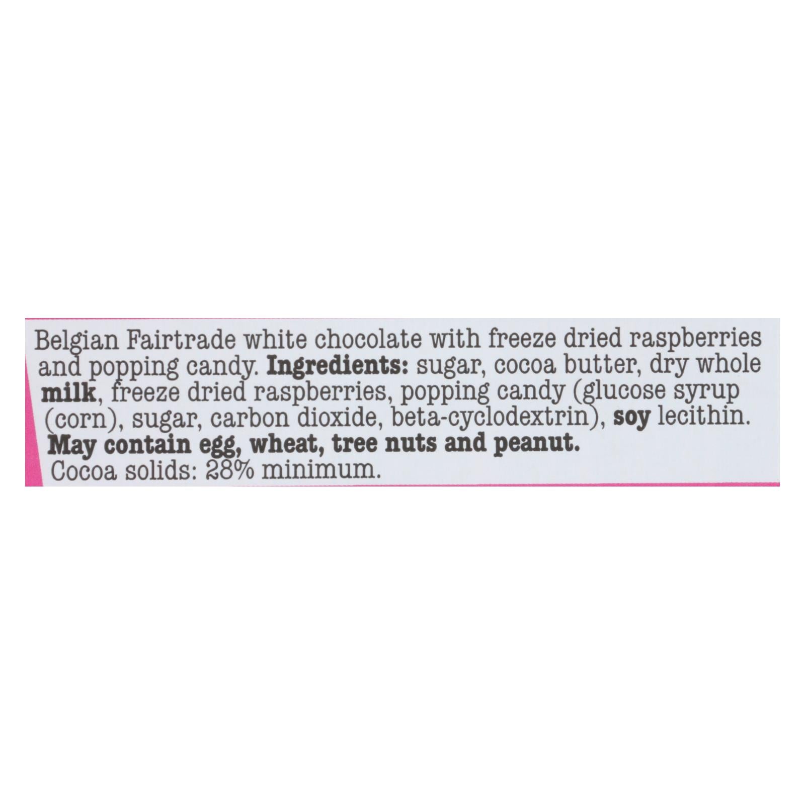 Tony's Chocolonely - Bar White Chocolate Raspberry Pop - Case of 15 - 6.35 OZ