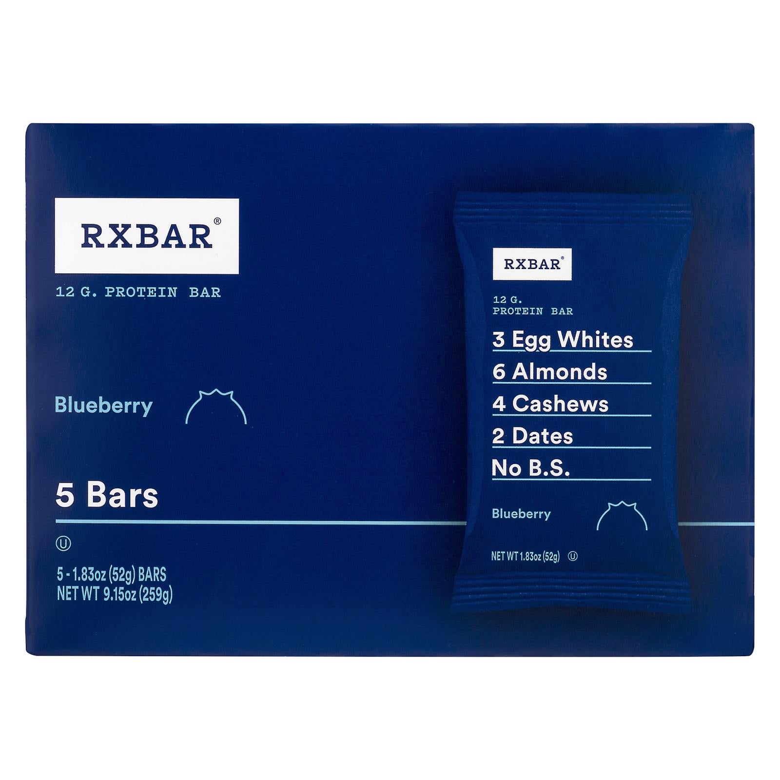Rxbar - Protein Bar Blueberry - Case of 6 - 5/1.83OZ