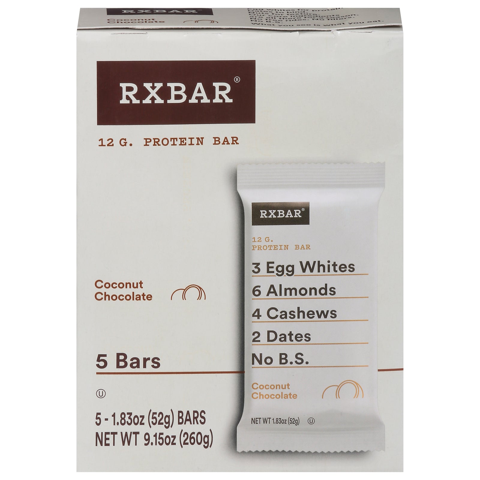 Rxbar - Protein Bar Coconut Chocolate - Case of 6 - 5/1.83OZ