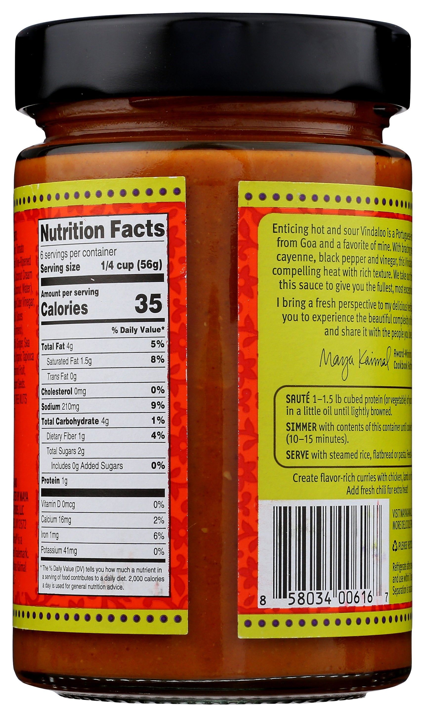 MAYA KAIMAL SAUCE SPICY VINDALOO - Case of 6