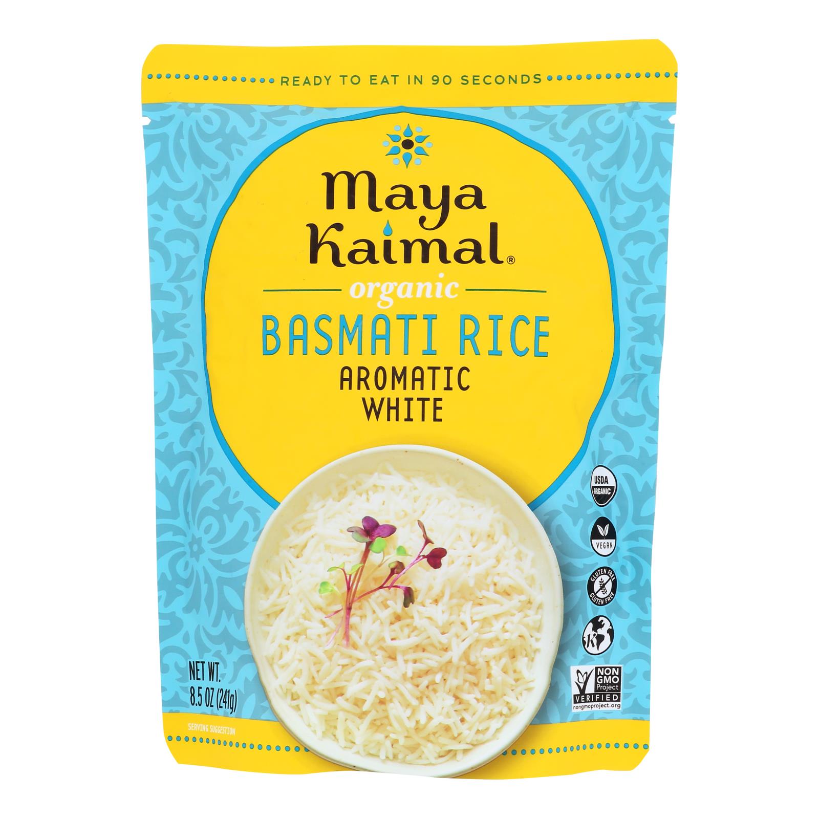Kmall Rice Maya Kaimal - Rice Basmati Aromatic - Case of 6-8.5 OZ