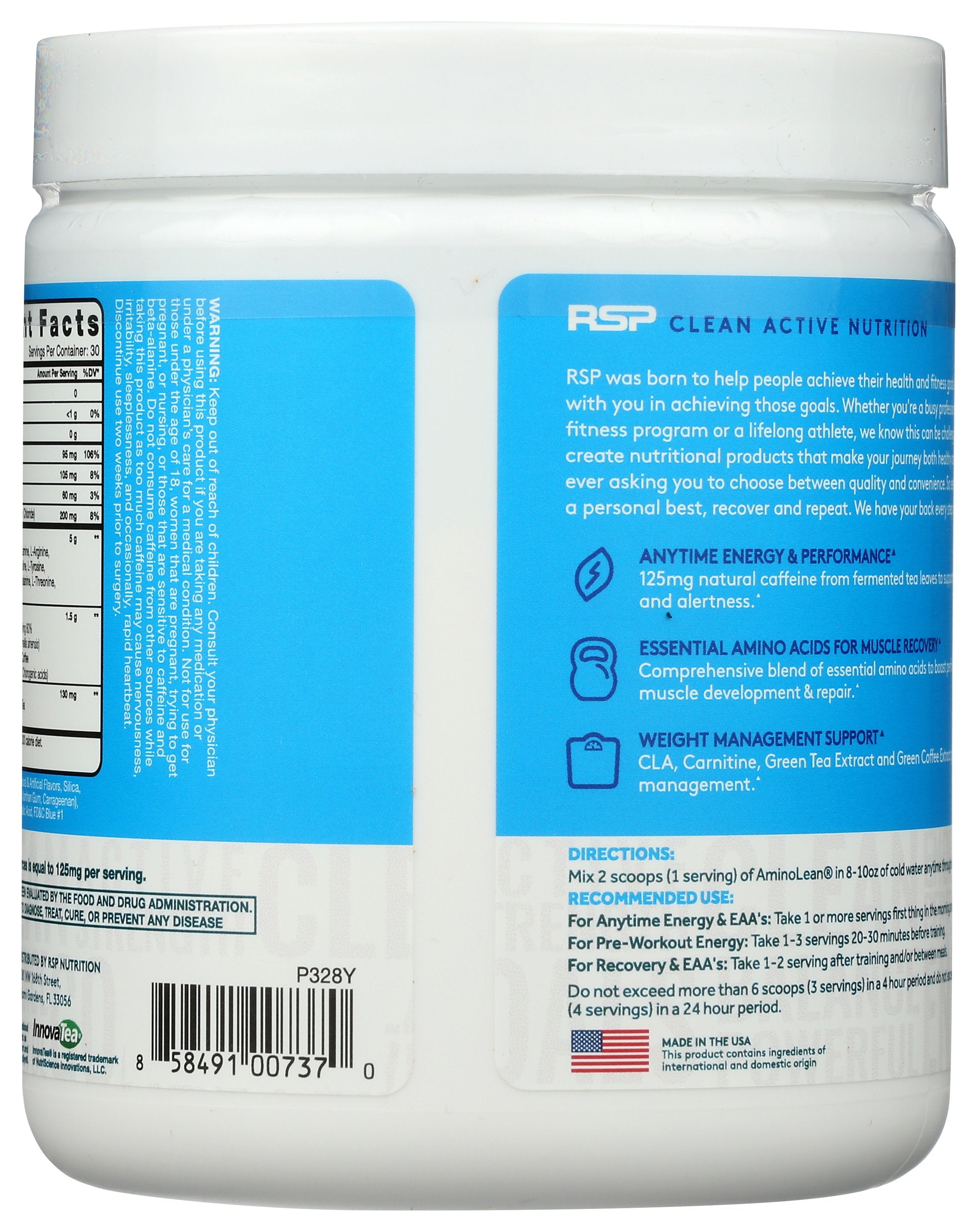 RSP NUTRITION AMINOLEAN PWDR BLUE RASP