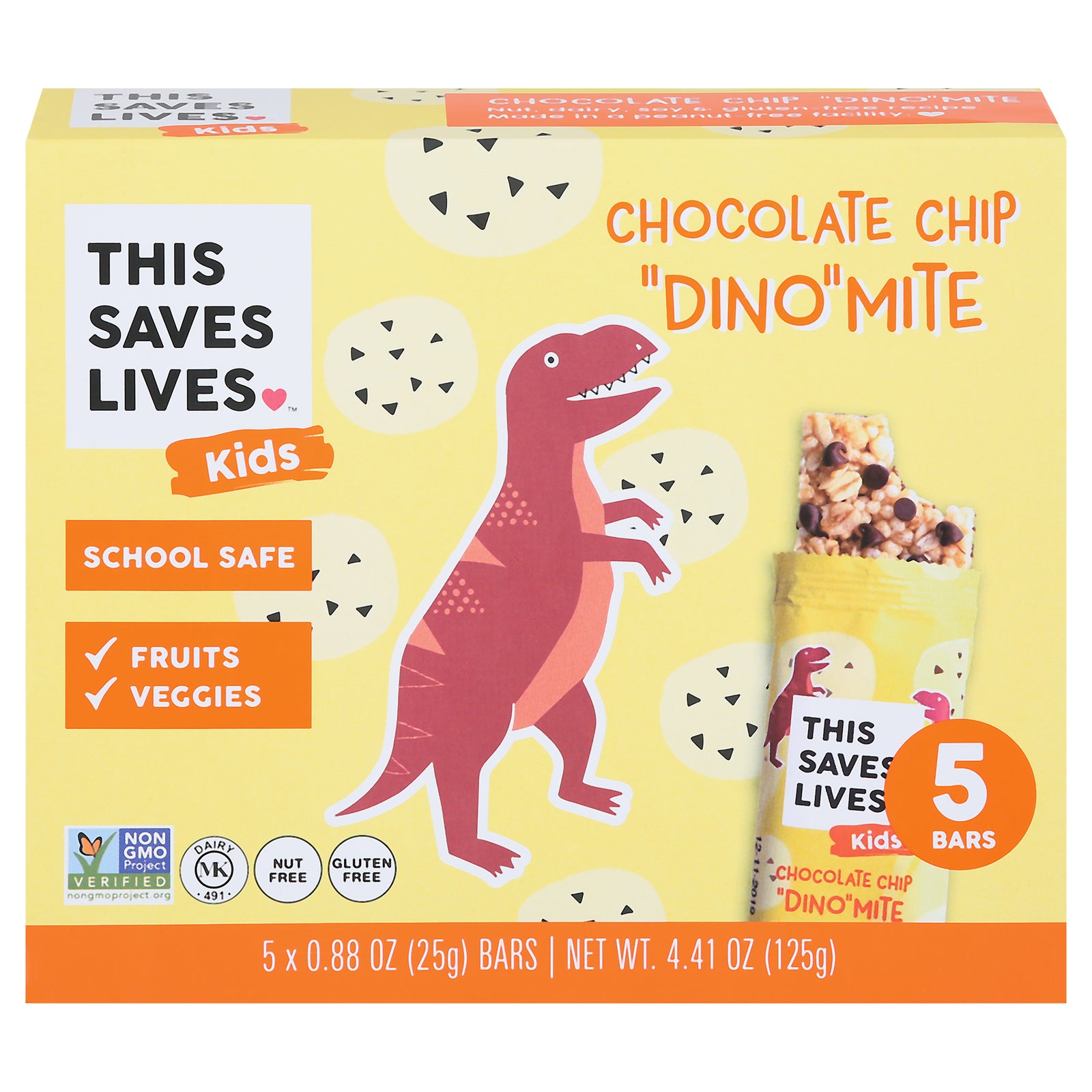 This Bar Saves Lives - Bar Cchip Dino Mite 5pk - Case of 12-4.41 OZ