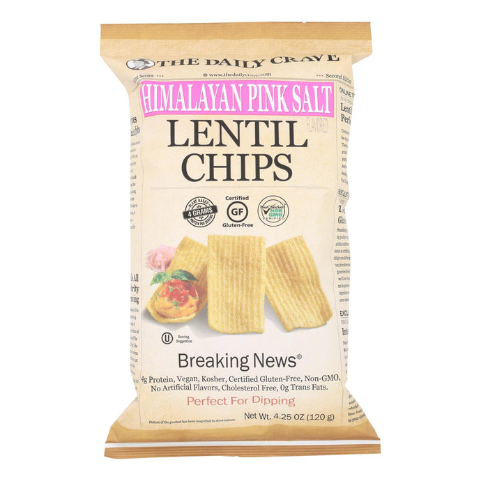 The Daily Crave - Lentil Chip Himln Pink Salt - Case Of 8 - 4.25 Oz