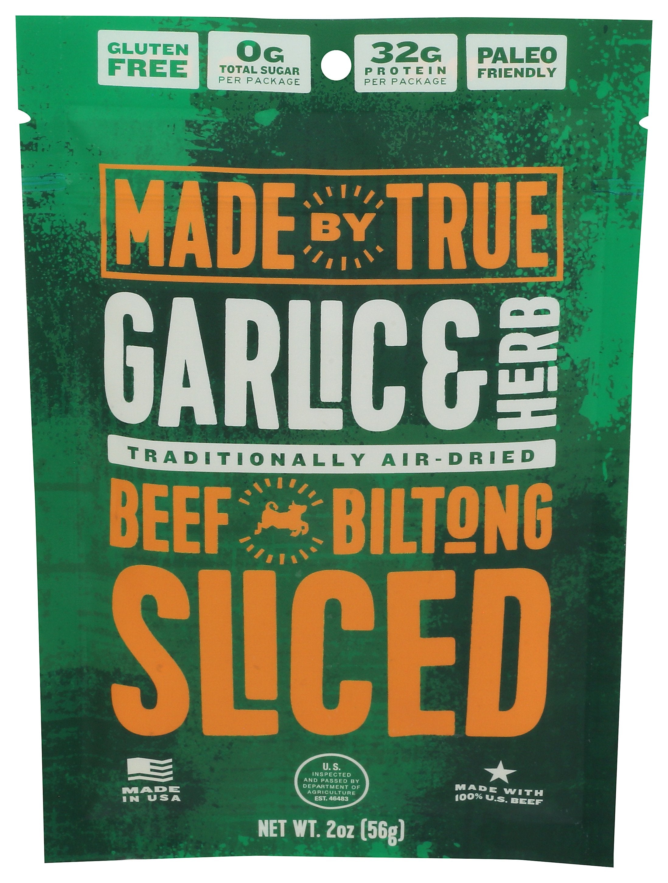 MADE BY TRUE BILTONG GARLIC HERB - Case of 8