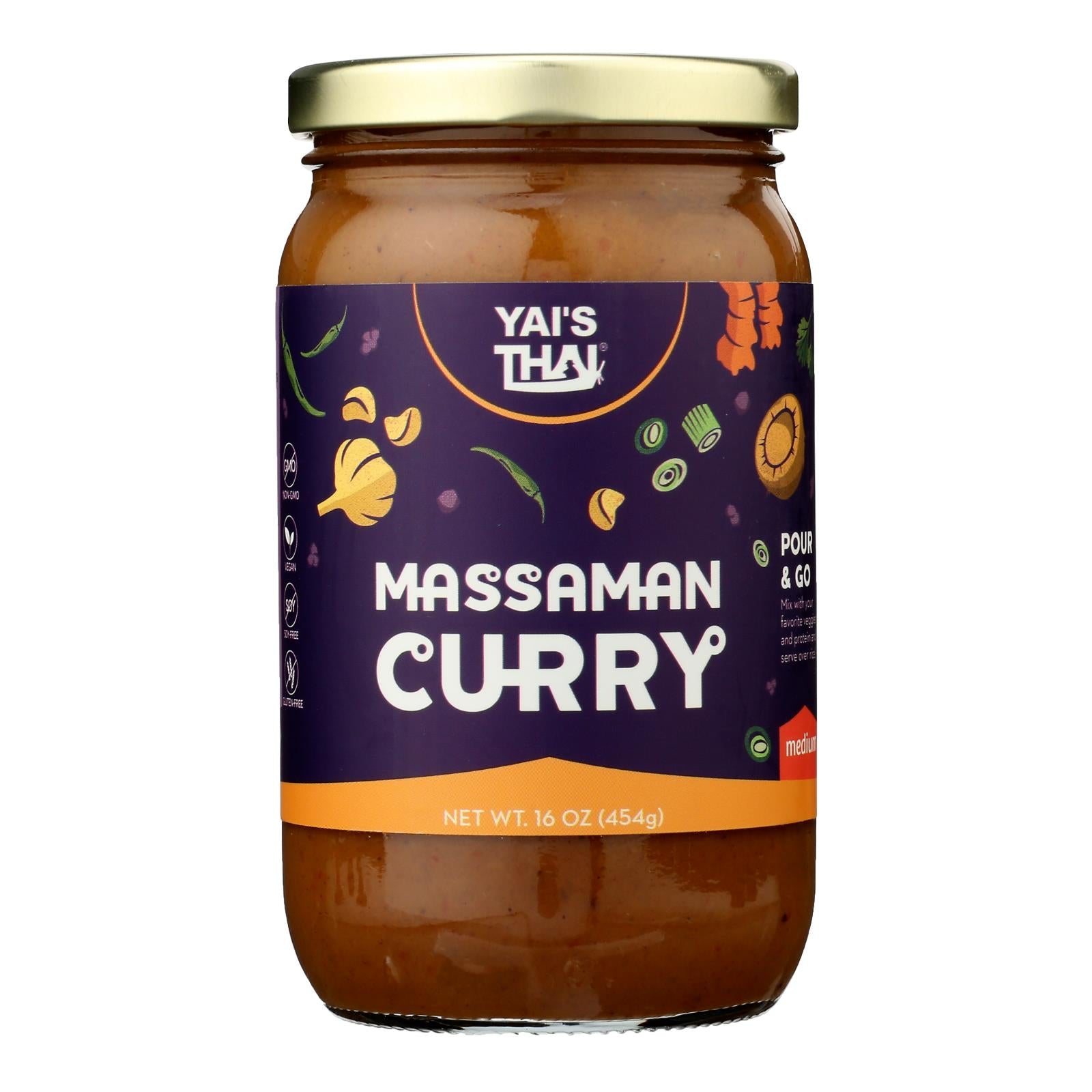 Yai's Thai - Sauce Curry Massaman - Case Of 6-16 Fz