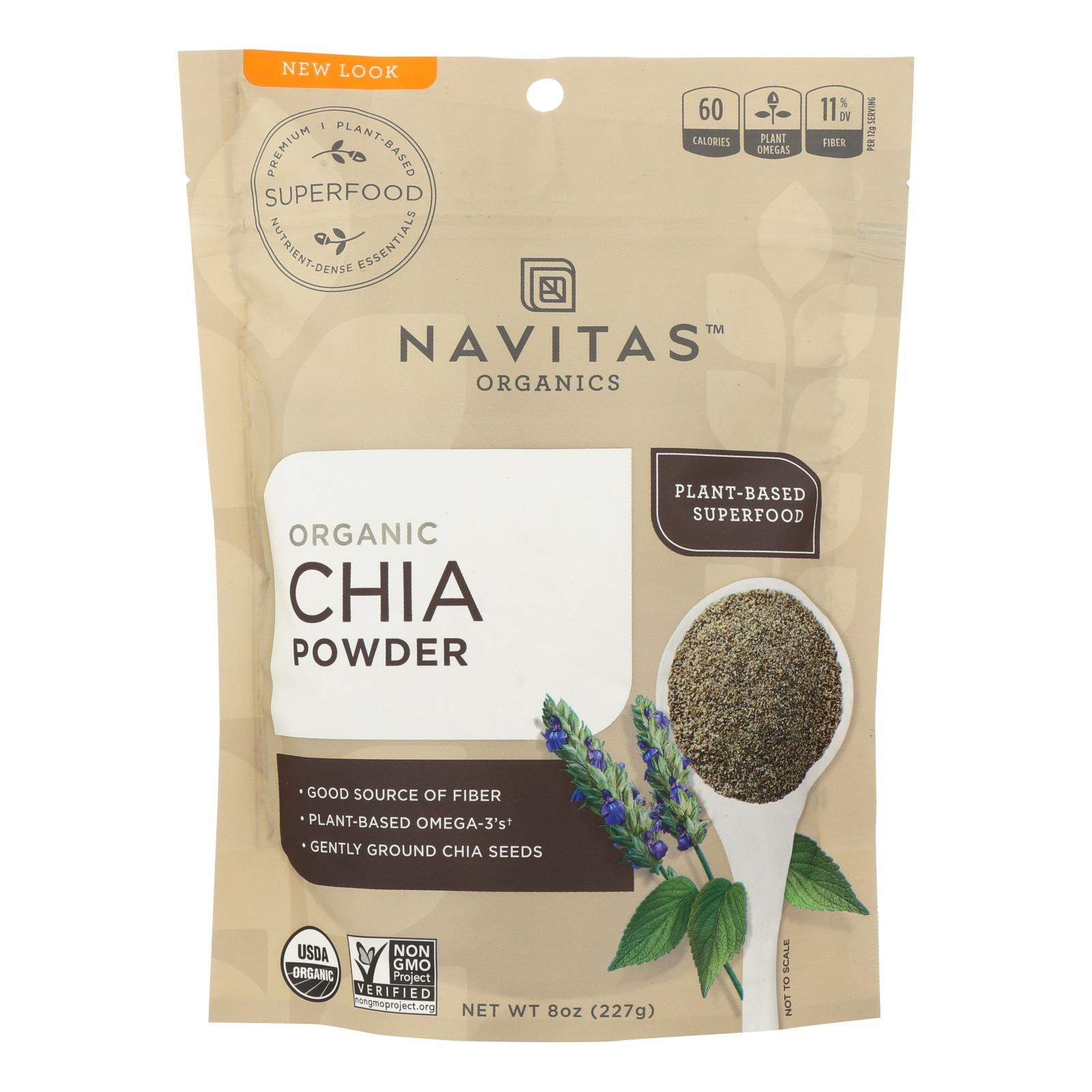 Navitas Naturals Chia Seed Powder - Organic - 8 oz - case of 12