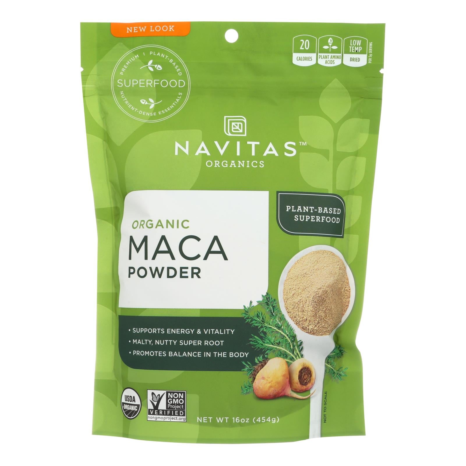 Navitas Naturals 100% Organic Maca Powder - Case of 6 - 16 oz