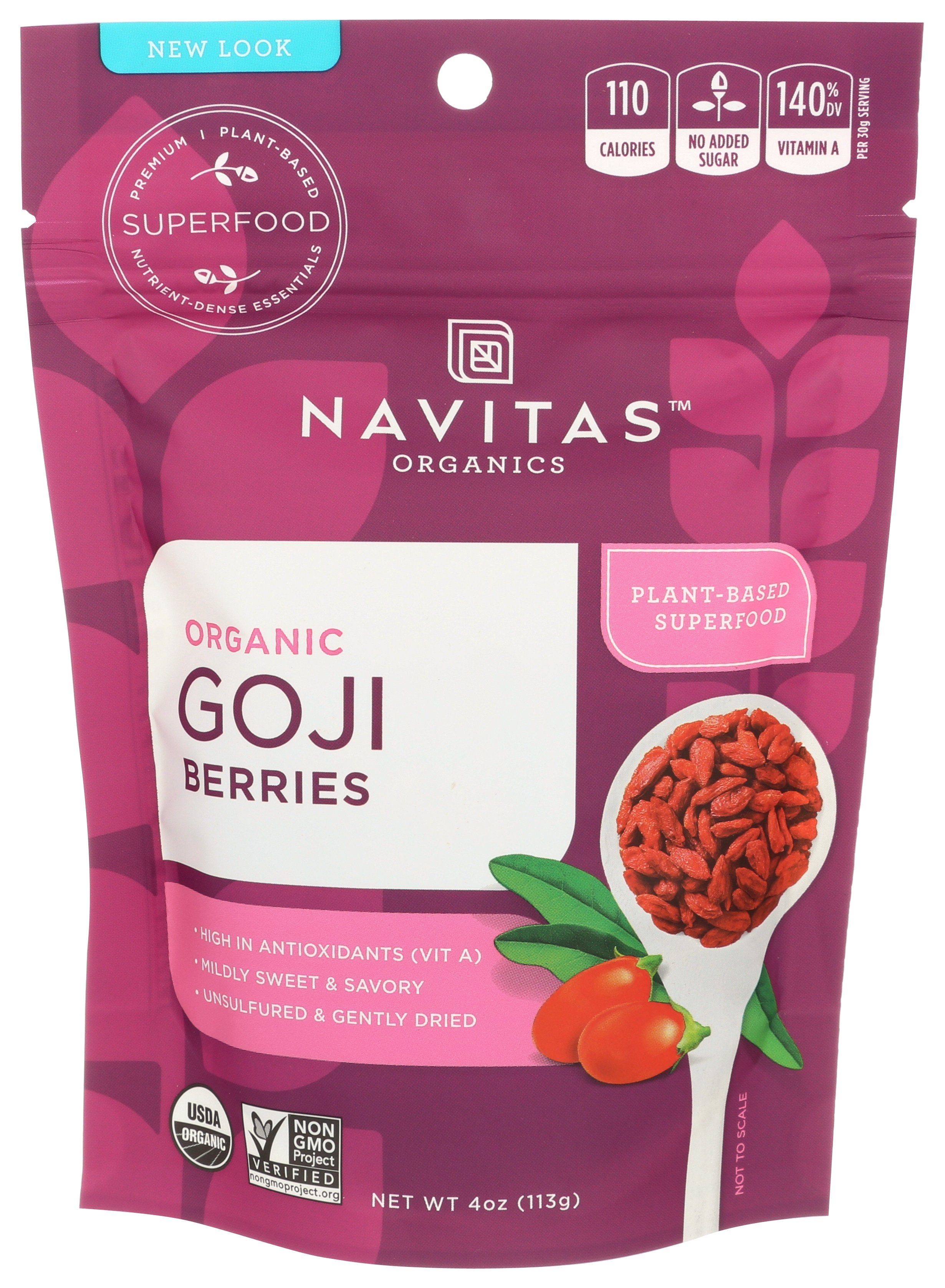 NAVITAS GOJI BERRY ORG - Case of 12 [GOJI BERRIES - 4 OZ]