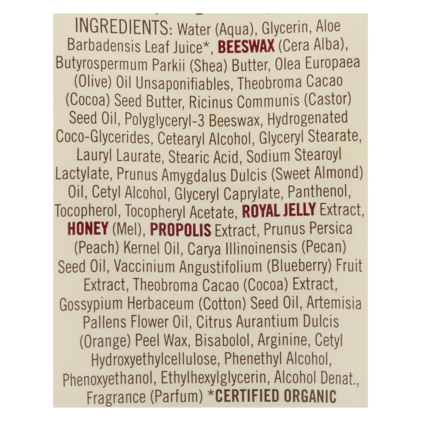 Savannah Bee - Handcream Beeswax Tube - EA of 1-1.7 OZ