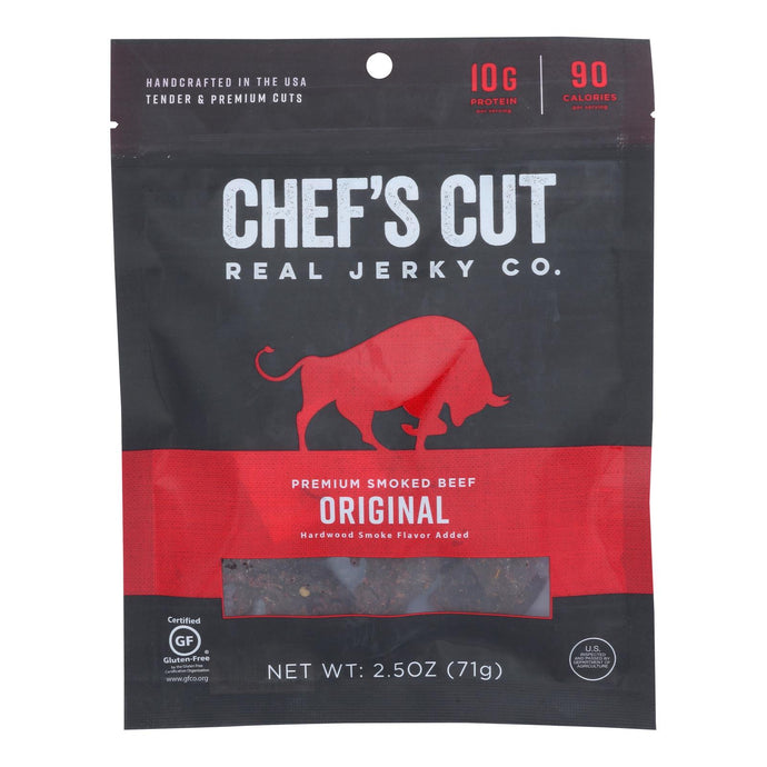Chef's Cut Real Steak Jerky - Original Recipe - Case Of 8 - 2.5 Oz.