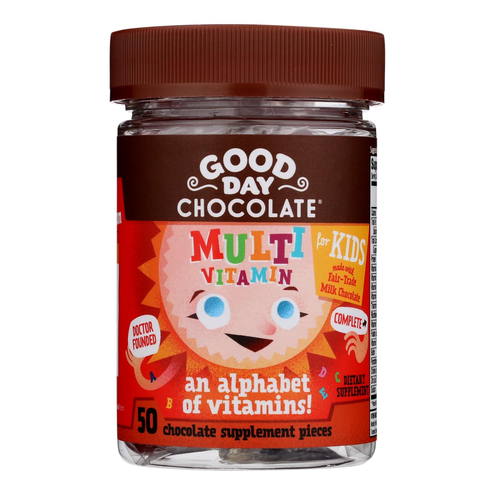 Good Day Chocolate - Multivitamin Supplement for Kids - 50 count