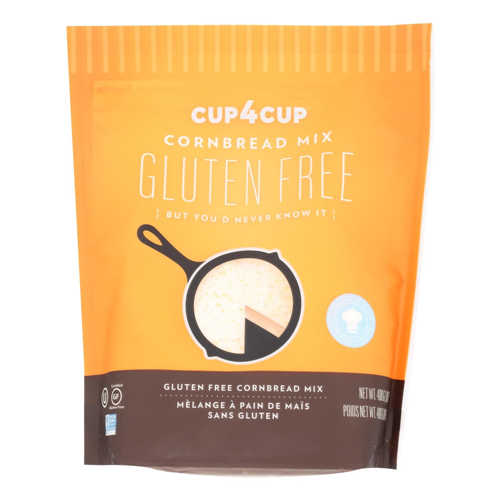 Cup 4 Cup Gluten Free Cornbread Mix - Case of 6 - 400 GR