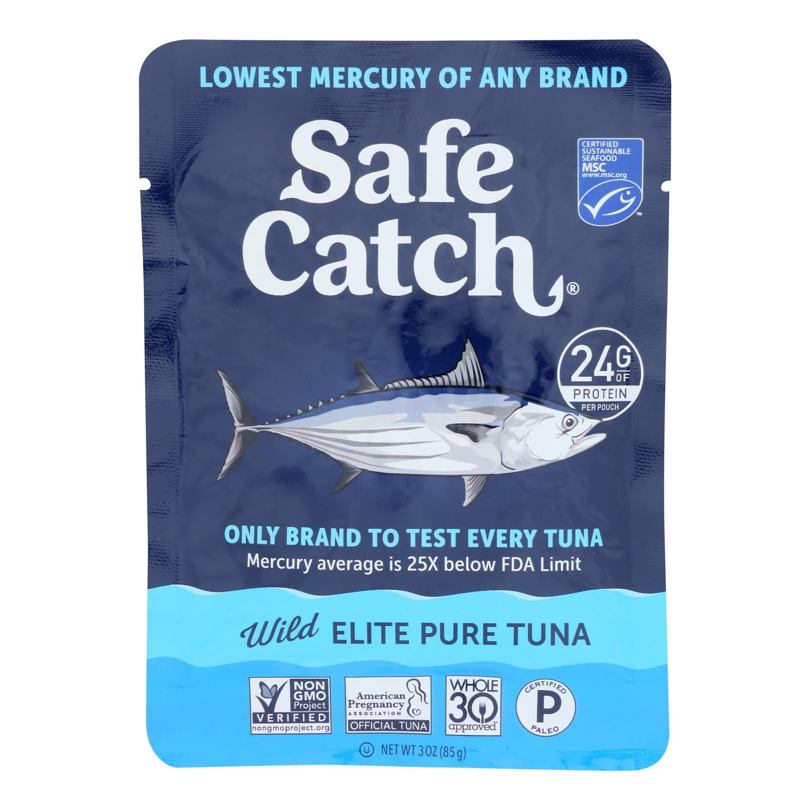 Safe Catch - Tuna Elite Wild Ss Pouch - Case Of 12 - 3 Oz