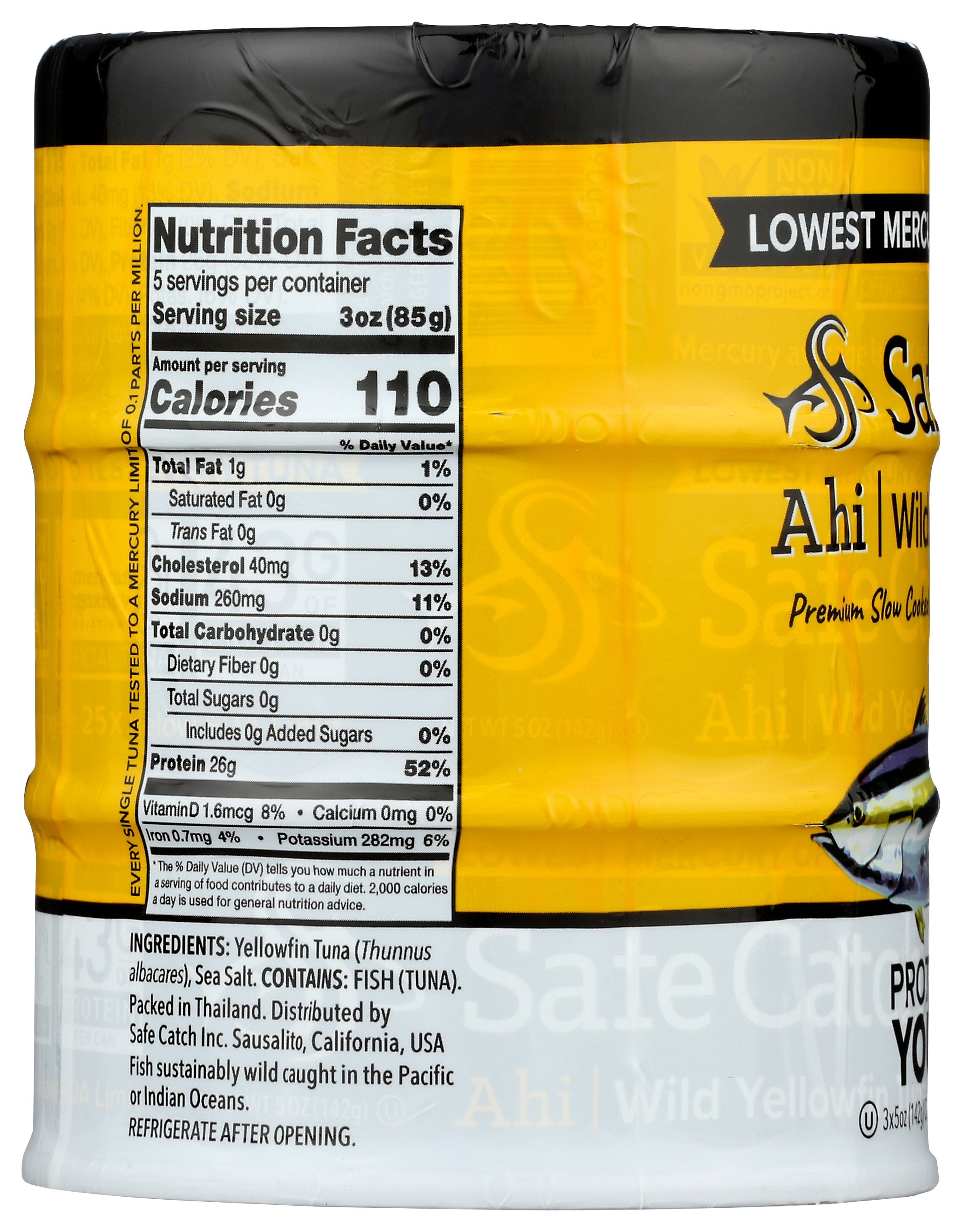SAFECATCH TUNA AHI WILD YELLWFIN 3P - Case of 6