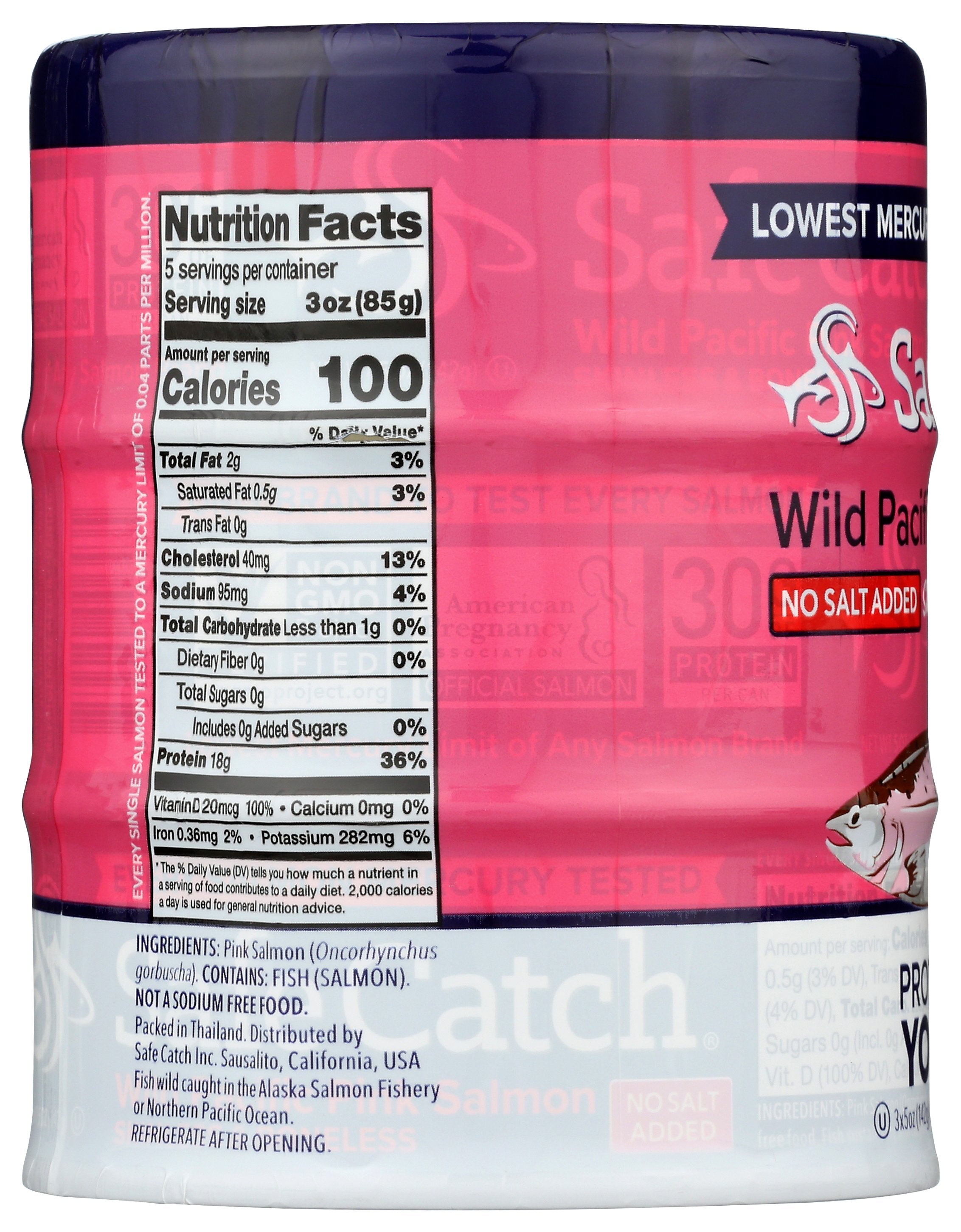 SAFECATCH SALMON WILD PINK 3 CANS - Case of 6