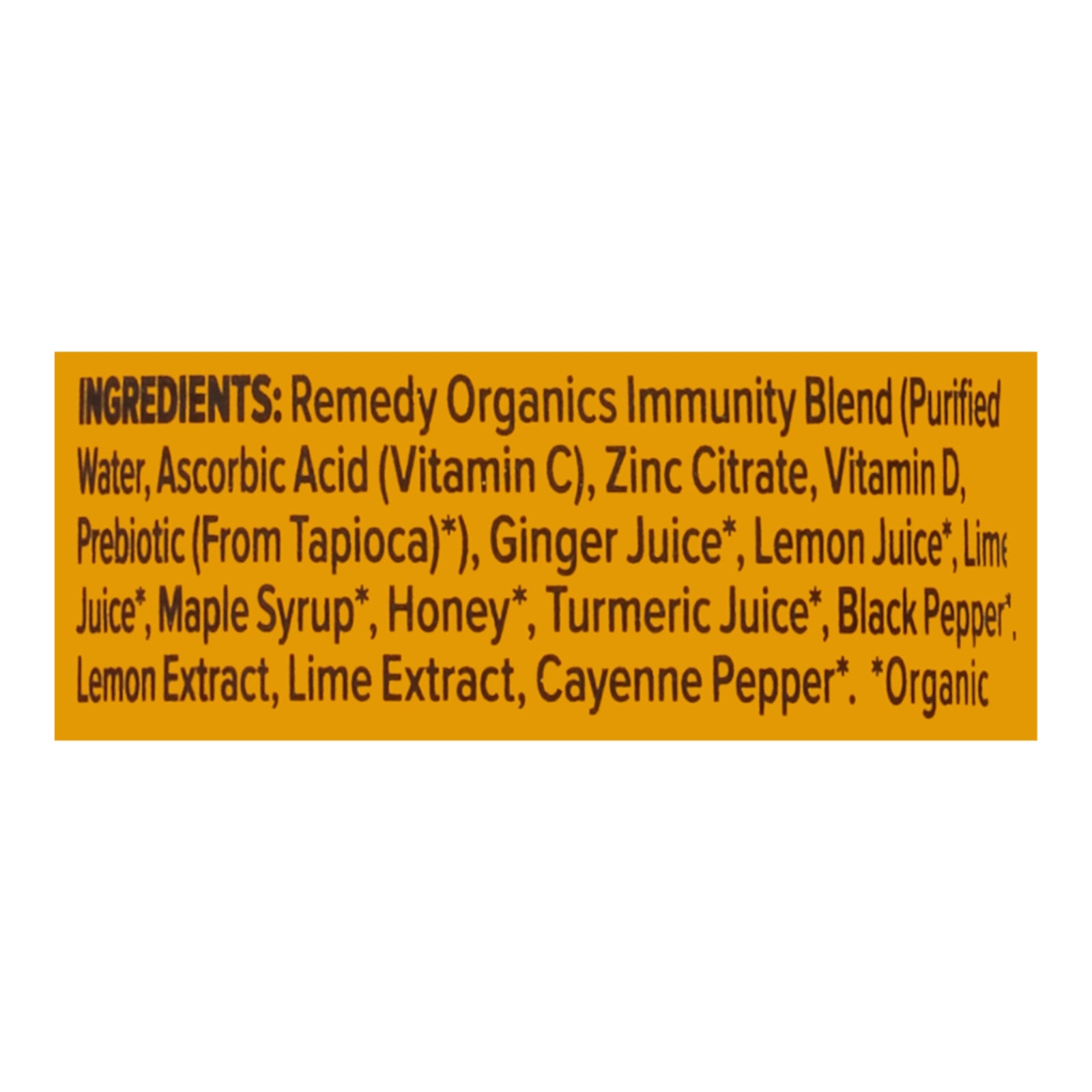 Remedy Organics - Shot Og2 Heal Super Immun - CS of 24-2 OZ