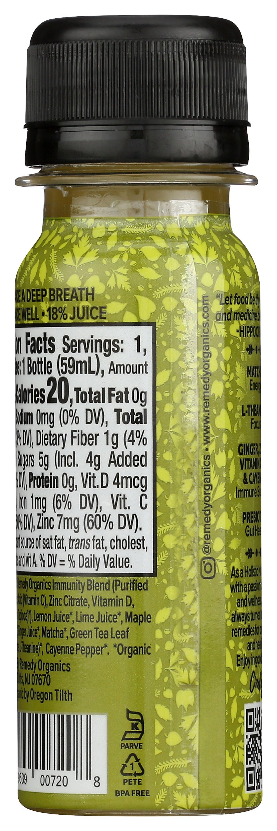 REMEDY ORGANICS SHOT ENERGIZE IMNITY - Case of 12