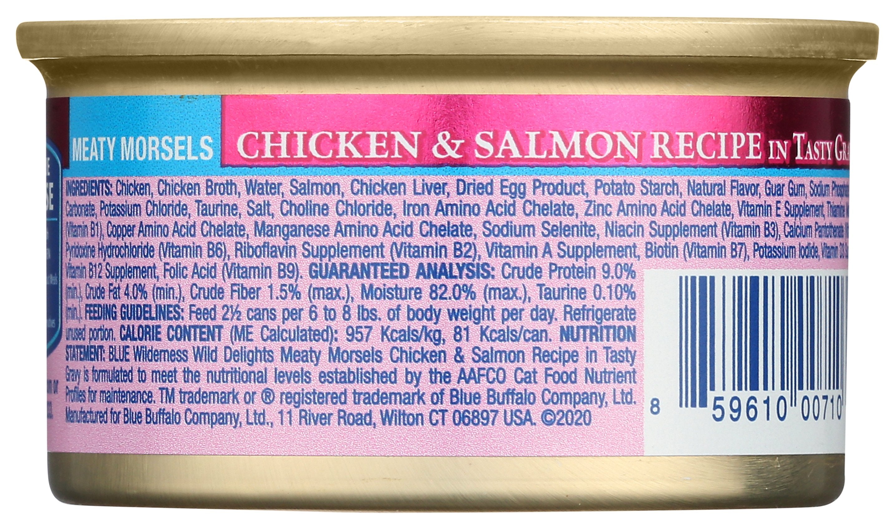 BLUE BUFFALO CAT FOOD CHKN SLMN ADLT - Case of 24