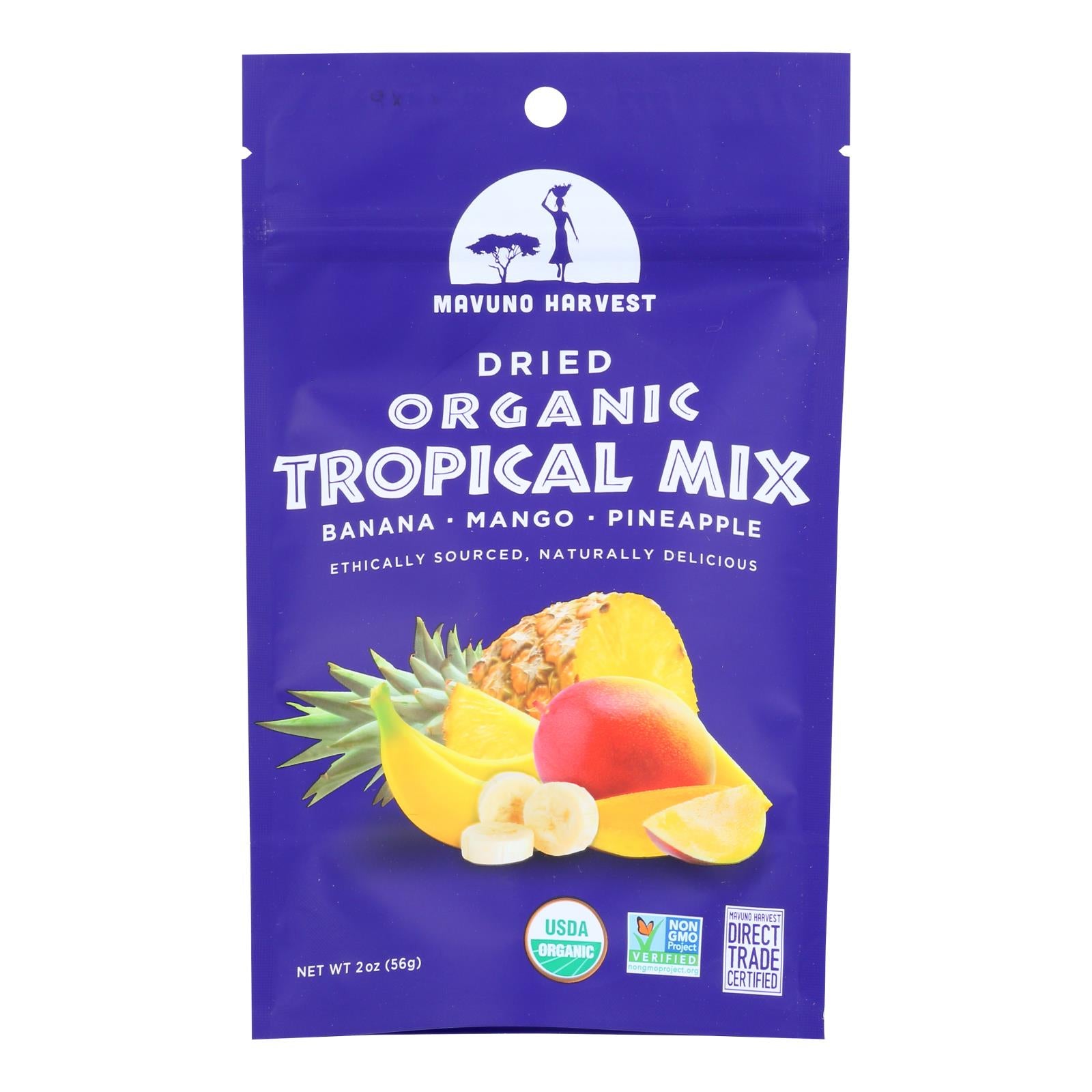 Mavuno Harvest - Organic Dried Fruit - Tropical Mix - Case Of 6 - 2 Oz.