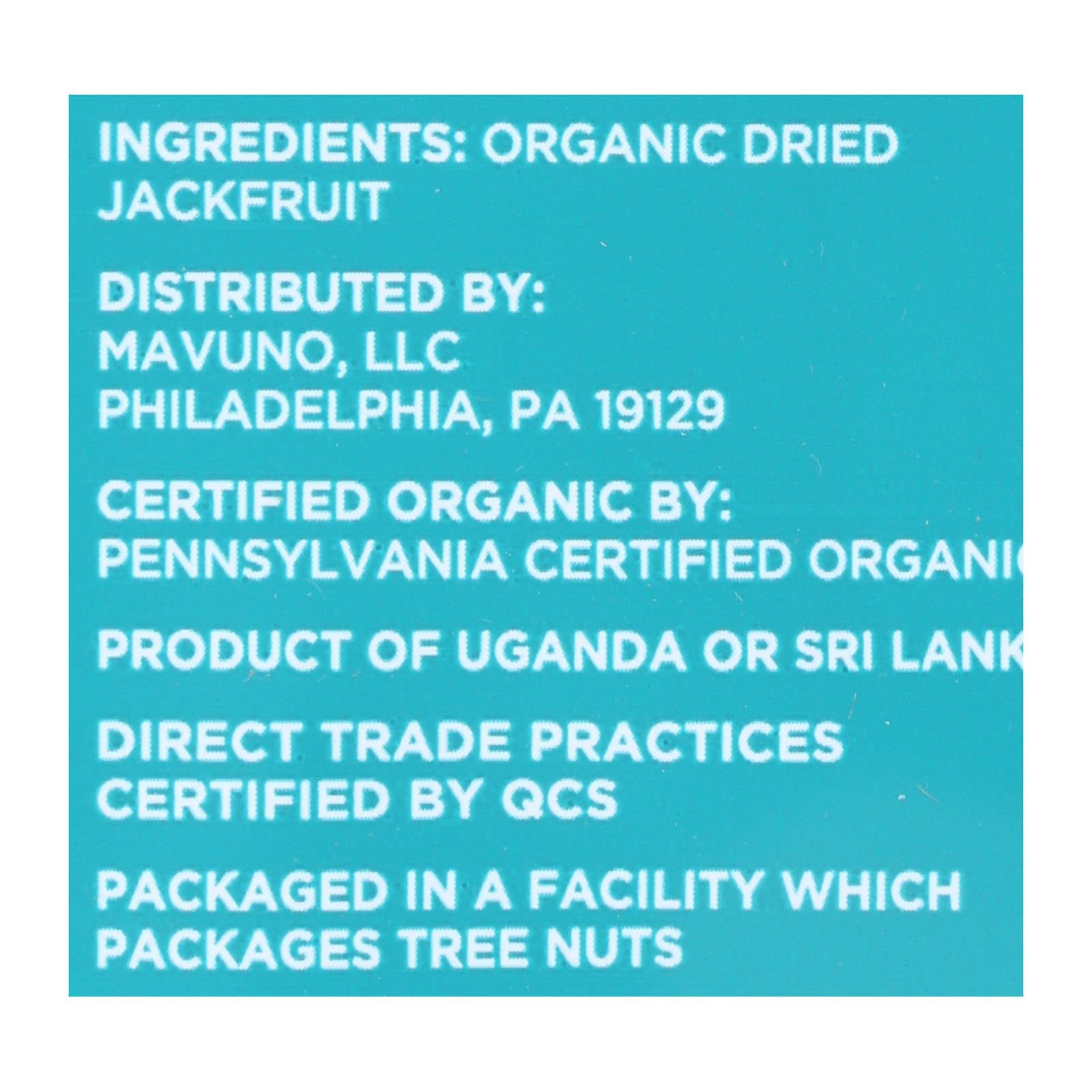 Mavuno Harvest Organic Dried Fruits - Jackfruit - Case Of 6 - 2 Oz.
